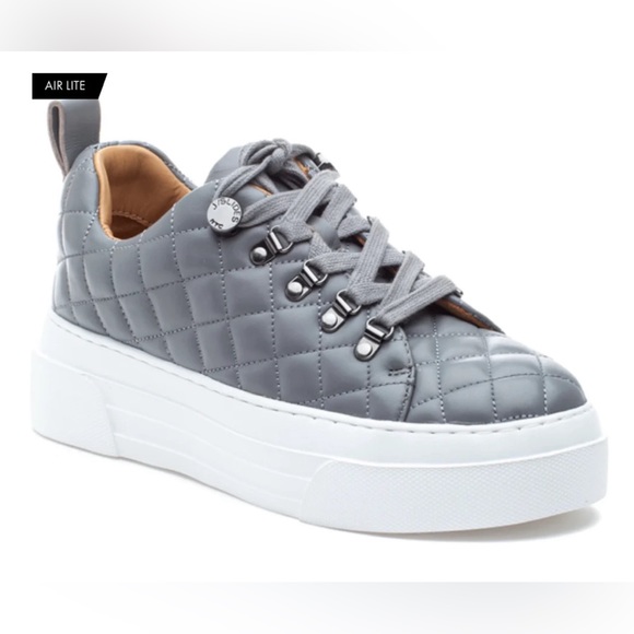 Aimee Grey leather Jslides - Picture 2 of 3